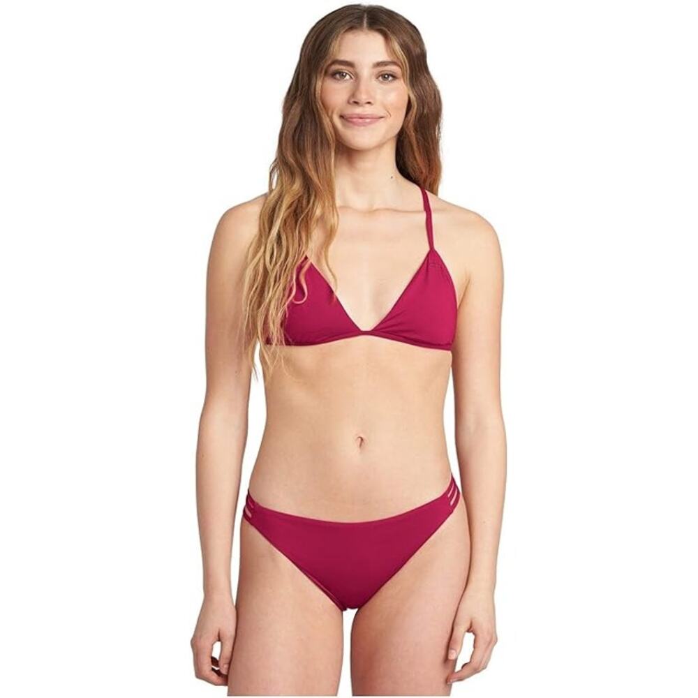 NWT Roxy Women's Printed Beach Classics Fixed Triangle Bikini Top MEDIUM